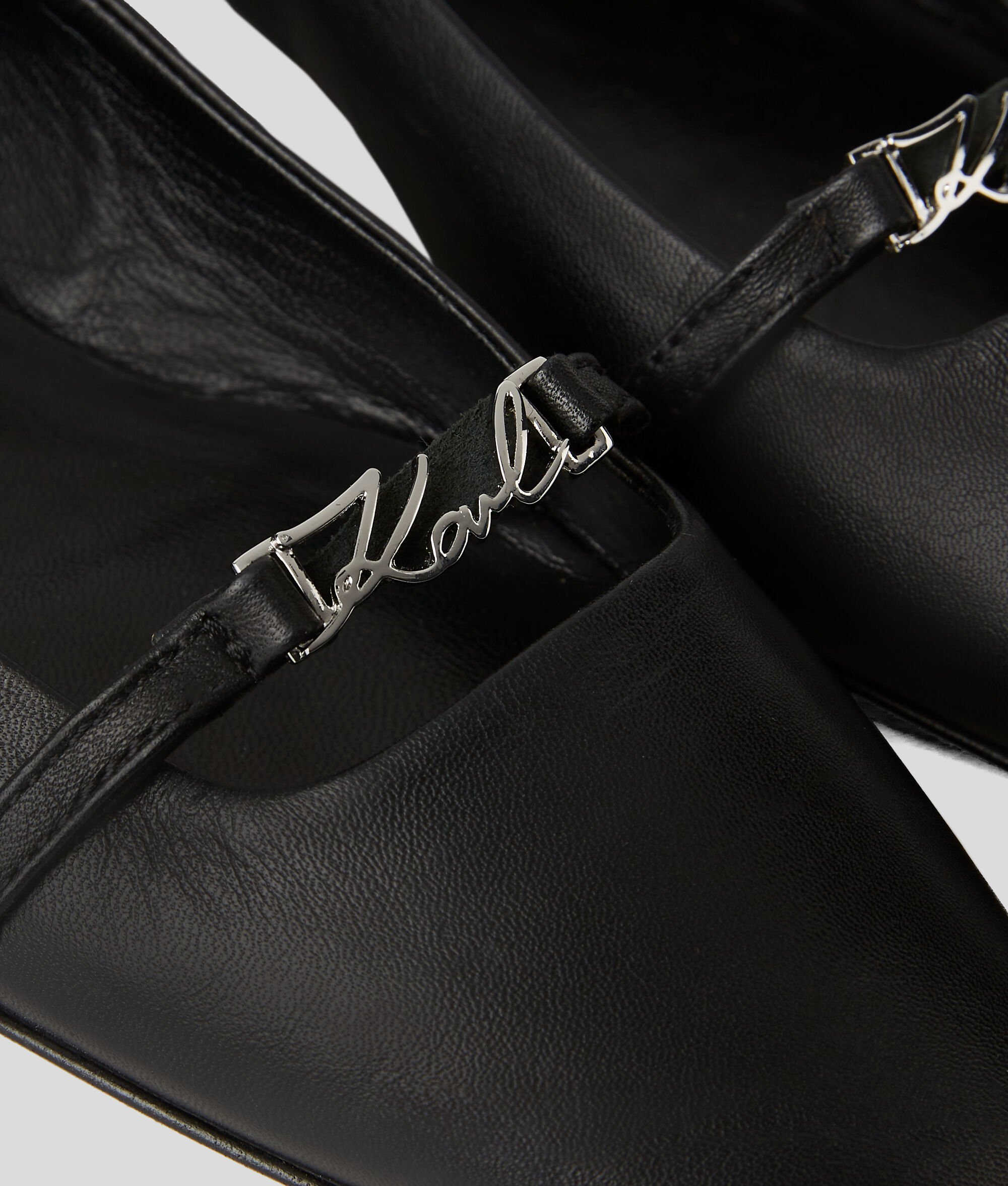 (image for) Stylish KARL SIGNATURE Square Toe Flats